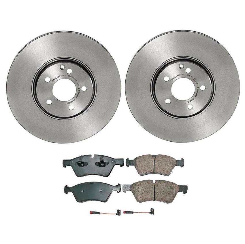 Mercedes Disc Brake Pad and Rotor Kit - Front (330mm) (Ceramic) (EURO) 164420262064 - Akebono Euro Ultra-Premium 4115217KIT